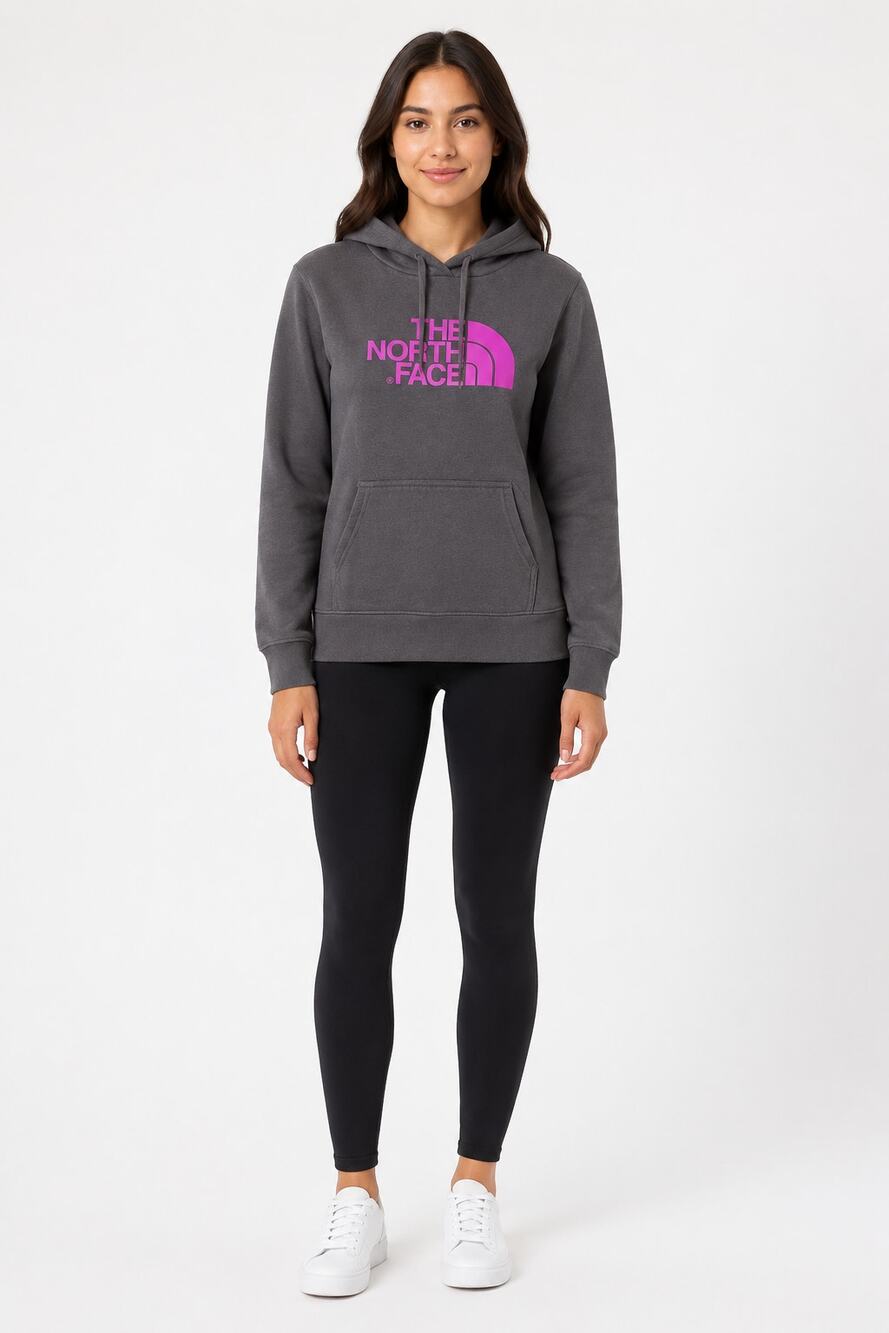 The North Face Sun Washed Grey Hoodie Pullover Purple Womens Size Small
